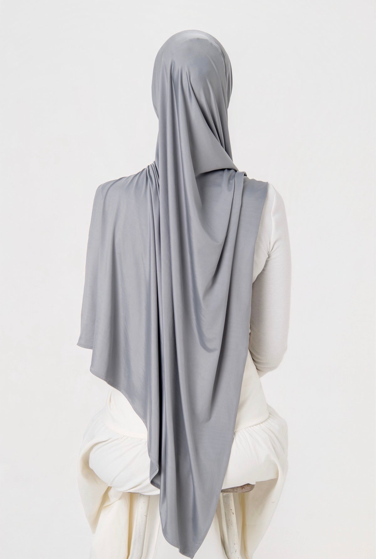 Liquid Jersey Hijab – Grey