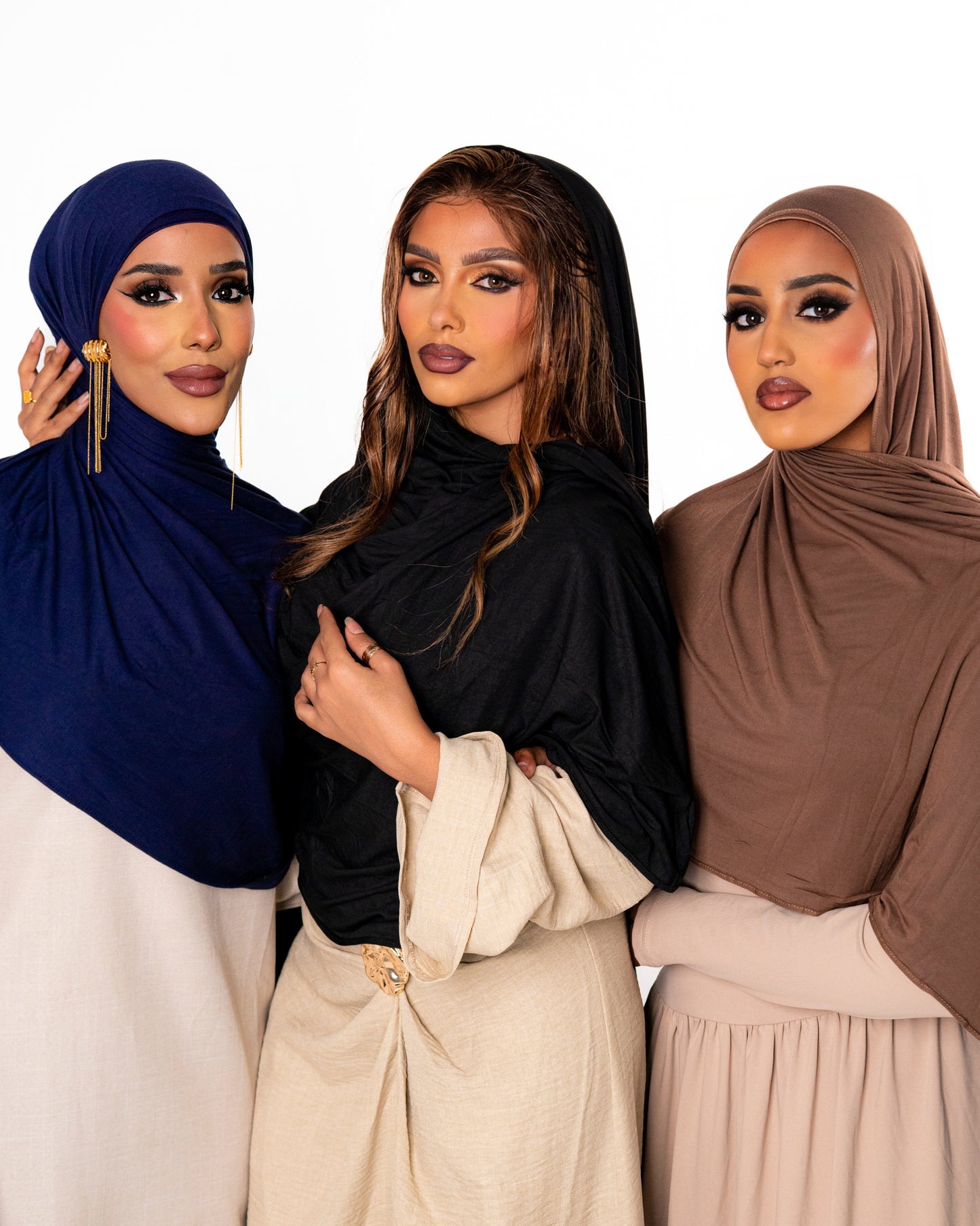 Premium Jersey Hijab - Black (matching undercap included)