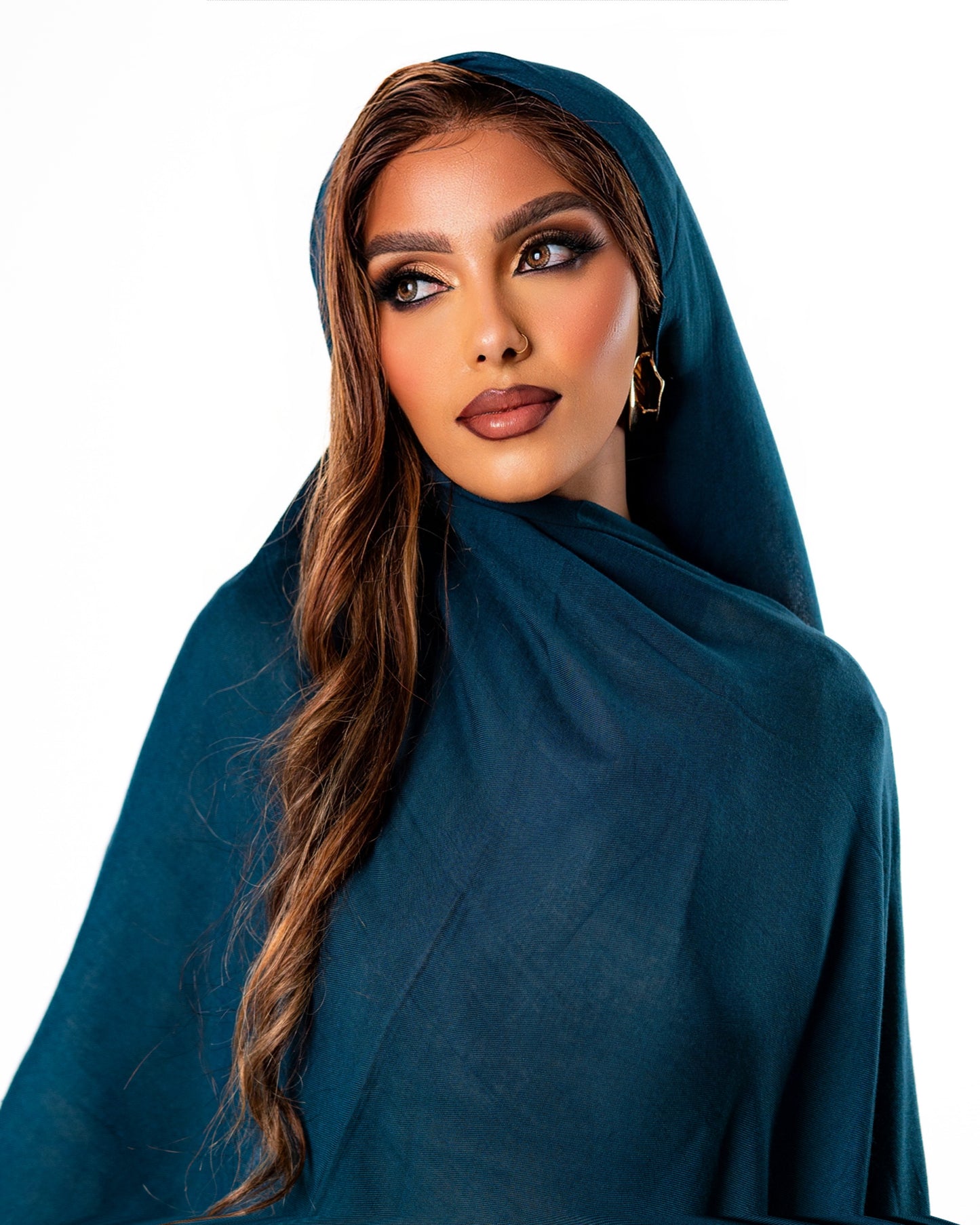 Plain Modal Hijab- Teal (matching undercap included)