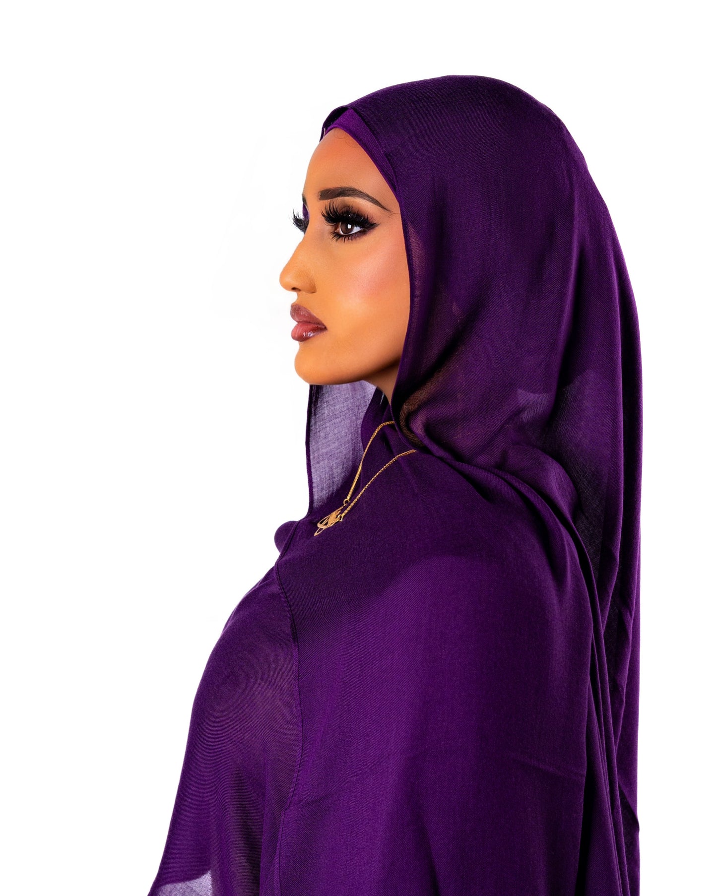 Plain Modal Hijab- Purple (matching undercap included)