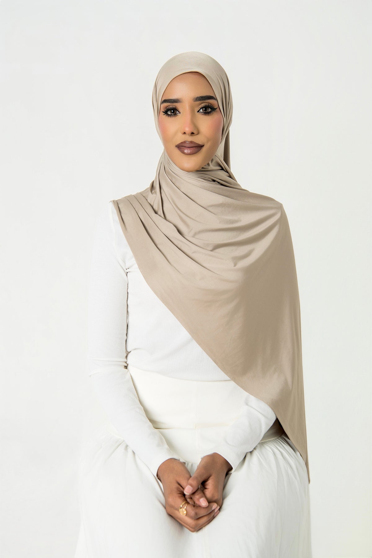 Sandstone liquid jersey hijab