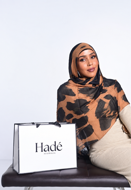 Modal Hijab – Golden Abstract Leopard