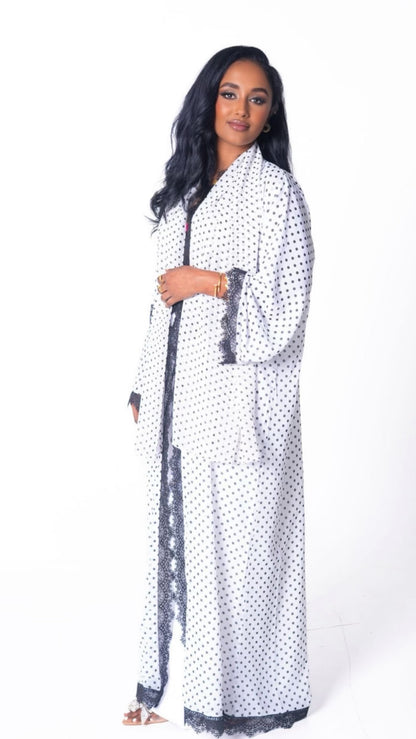 Oreo Reversible Polka Dot Abaya