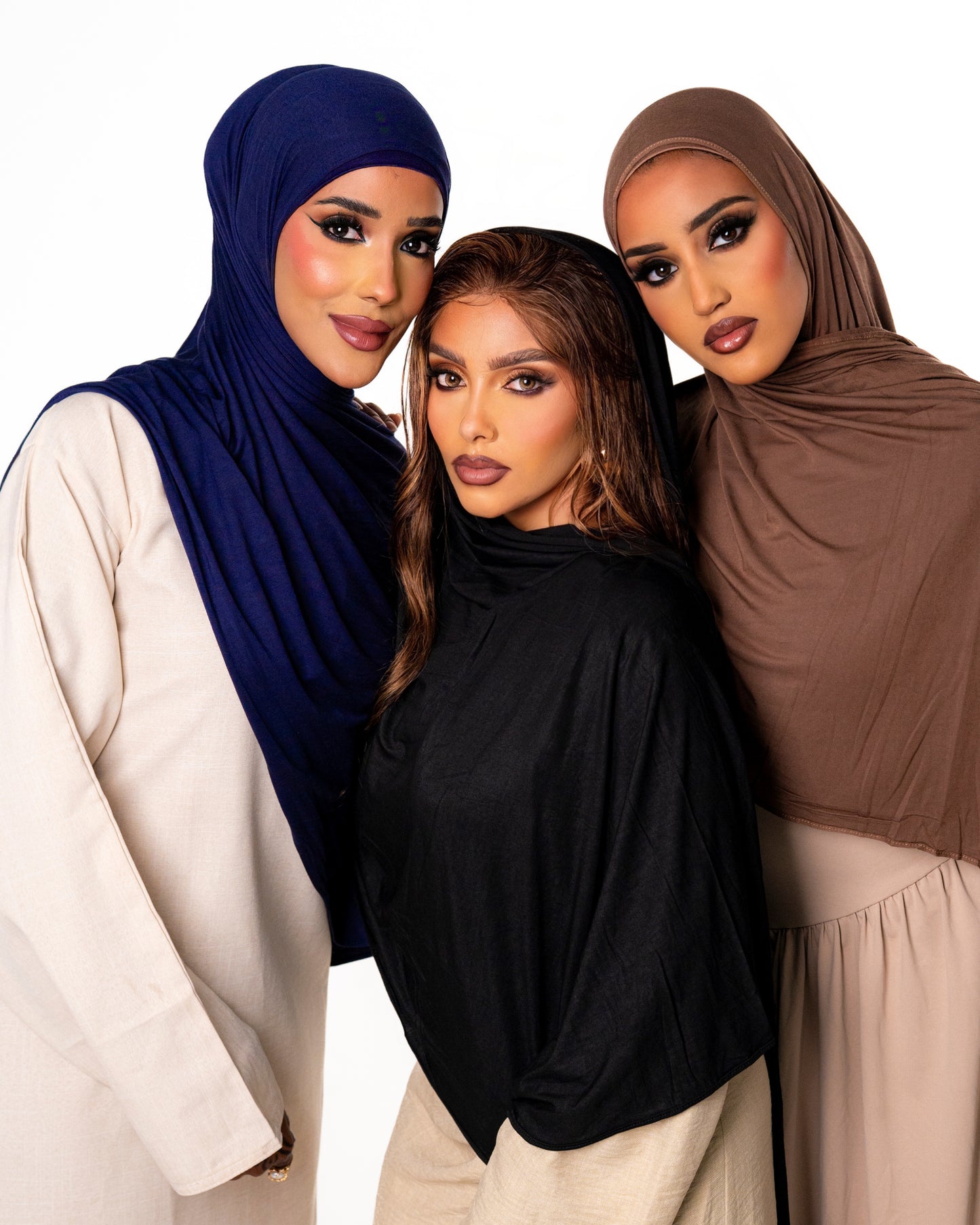Premium Jersey Hijab - Navy Blue (matching undercap included)