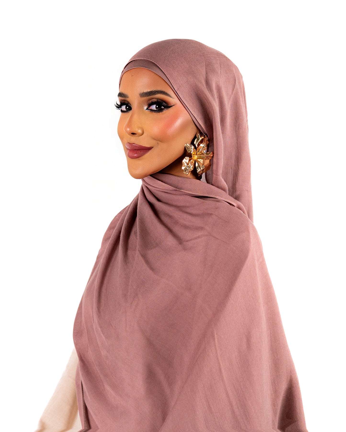 Plain Modal Hijab- Pink Nude (matching undercap included)