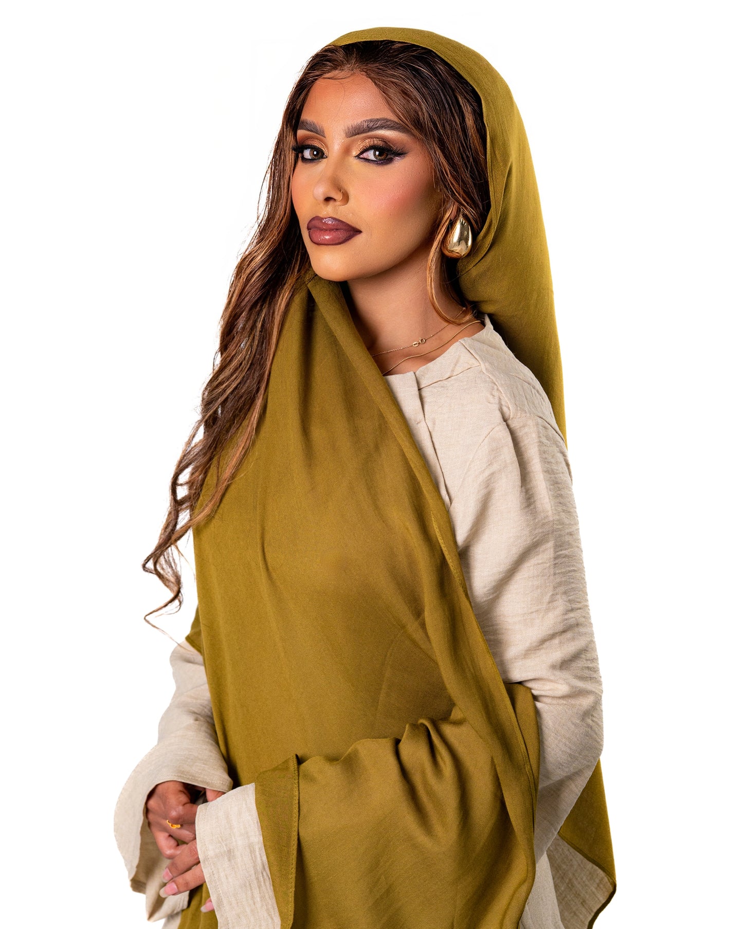 Plain Modal Hijab- Mustard (matching undercap included)