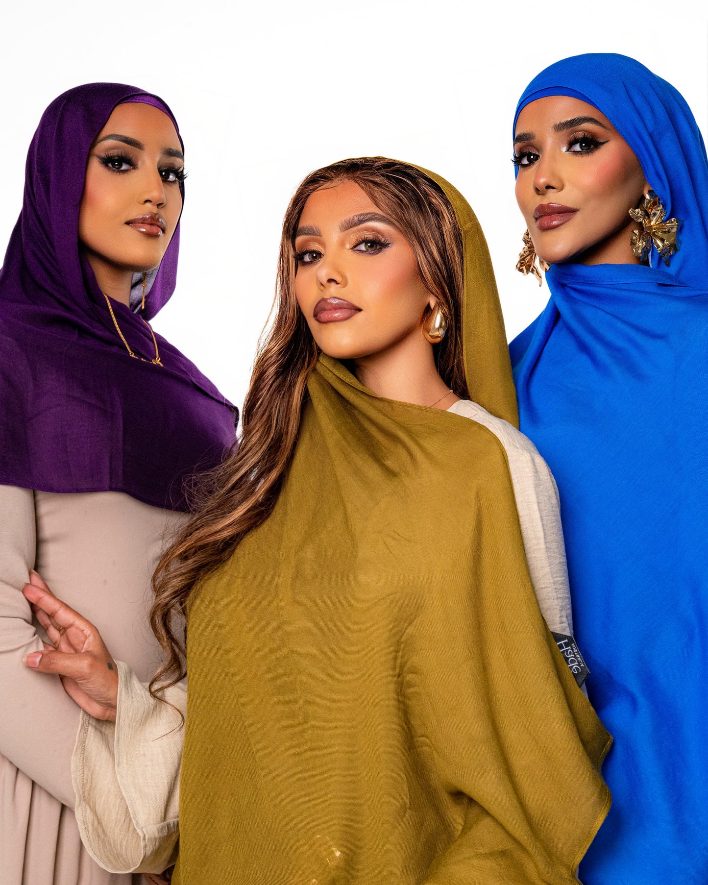 Plain Modal Hijab- Blue (matching undercap included)