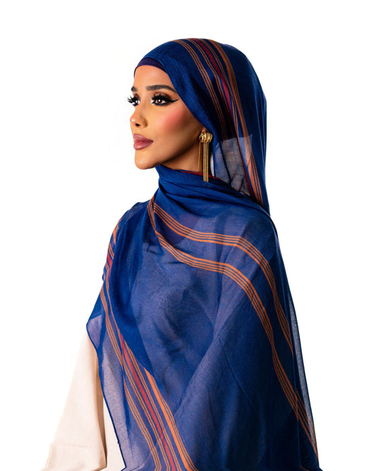 Hidiyo Dhaqan Hijab - Blue (matching undercap included)