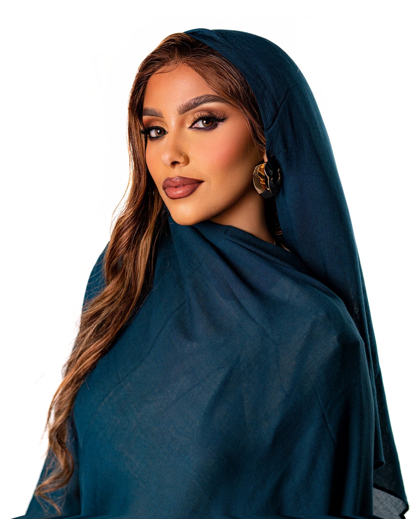 Plain Modal Hijab- Teal (matching undercap included)