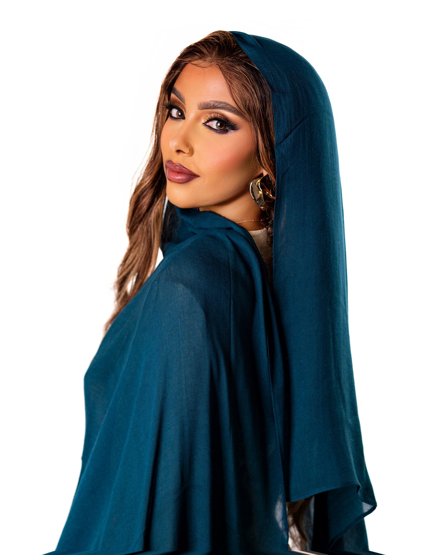Plain Modal Hijab- Teal (matching undercap included)