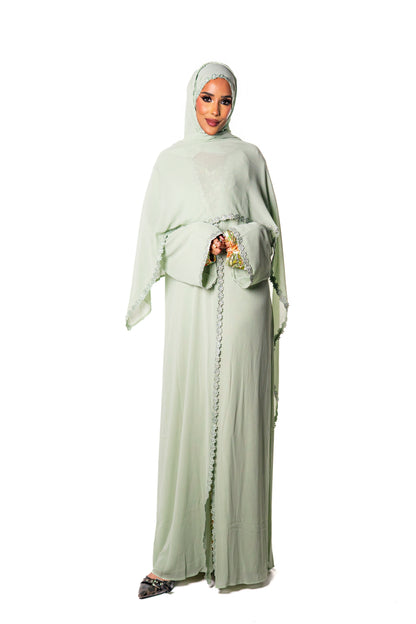 Lace Abaya – Pastel