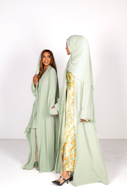 Lace Abaya – Pastel