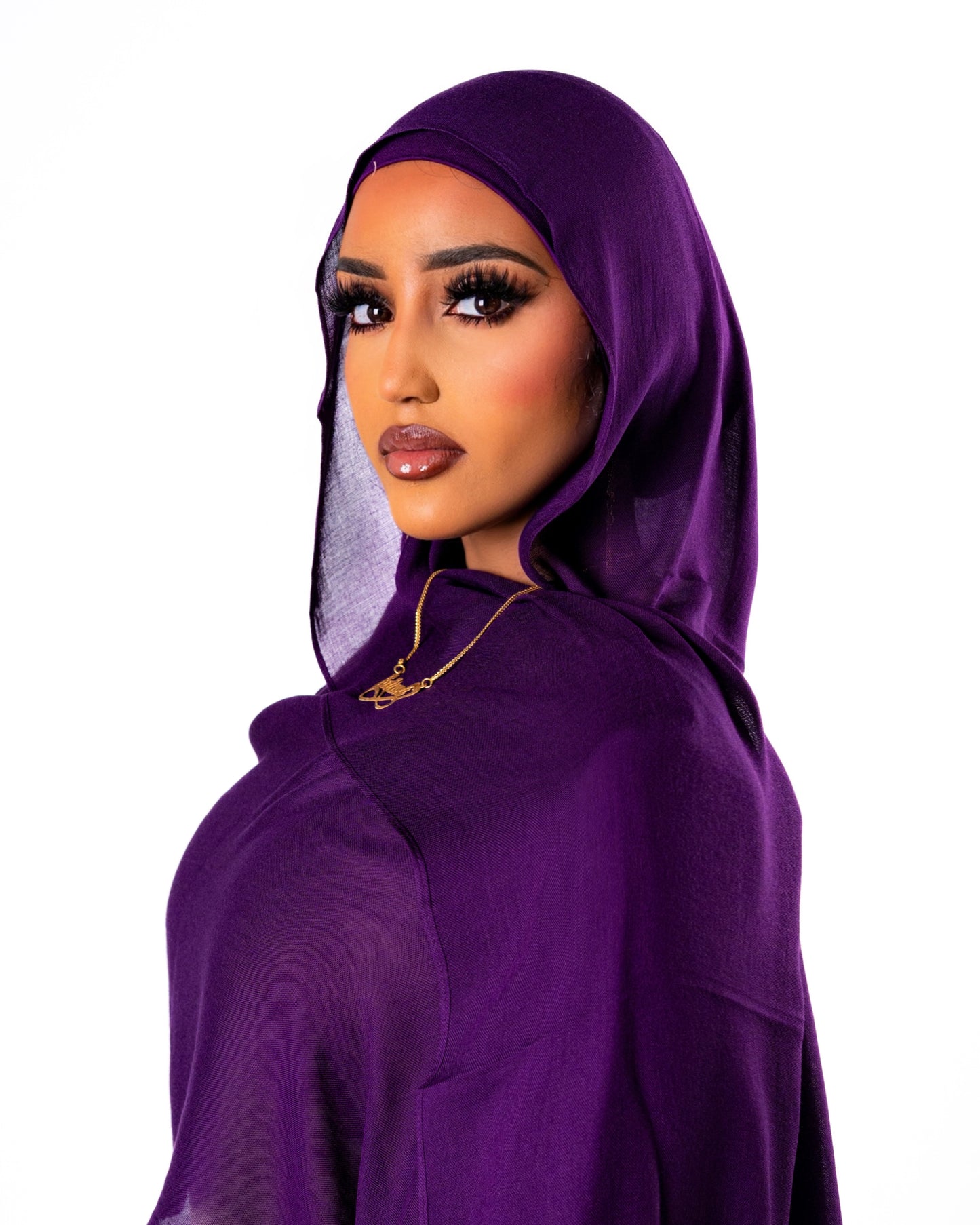 Plain Modal Hijab- Purple (matching undercap included)