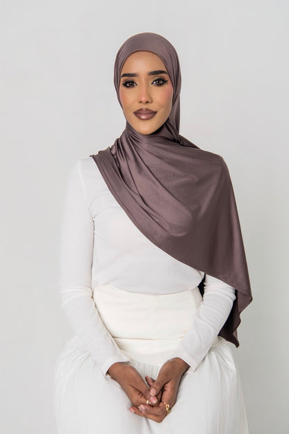 Liquid Jersey Hijab Mocha
